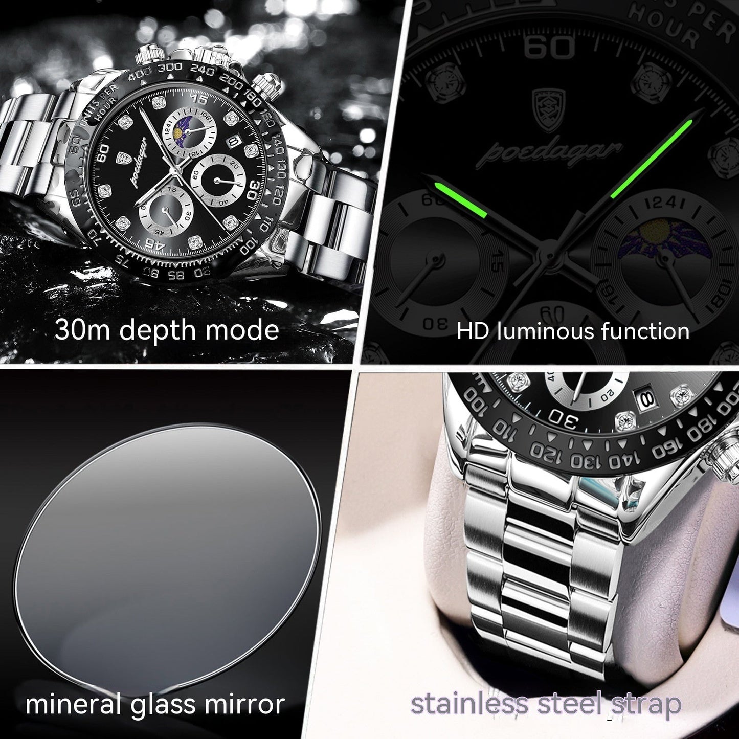 Rynx | Men's Multi-functional Fashionable Waterproof Quartz Watch