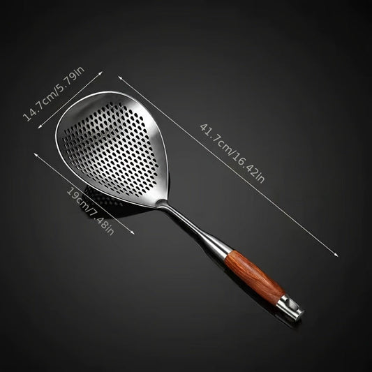 Rynx | Eid Al-Adha Large Stainless Steel Colander Skimmer – Durable Strainer for Frying & Hot Pot