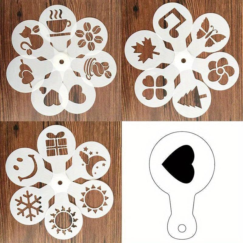 Rynx | 19-piece Latte Art and Cake Decoration Template Set