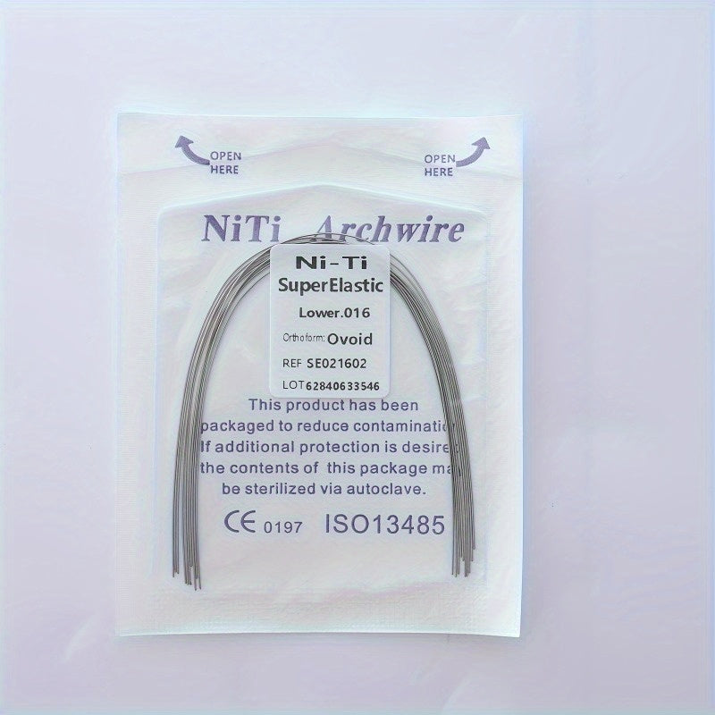 Rynx | Ni-Ti Superelastic Archwire 014 Upper, 012 Lower - Ovoid Ref. S50212034, CE 0197 ISO13485 Certified 0.016Lower