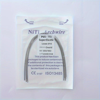 Rynx | Ni-Ti Superelastic Archwire 014 Upper, 012 Lower - Ovoid Ref. S50212034, CE 0197 ISO13485 Certified 0.016Lower