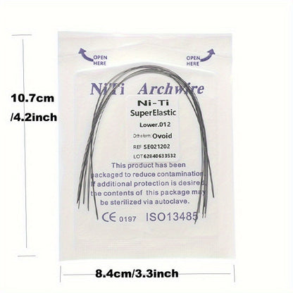 Rynx | Ni-Ti Superelastic Archwire 014 Upper, 012 Lower - Ovoid Ref. S50212034, CE 0197 ISO13485 Certified
