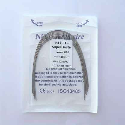 Rynx | Ni-Ti Superelastic Archwire 014 Upper, 012 Lower - Ovoid Ref. S50212034, CE 0197 ISO13485 Certified 0.020Lower