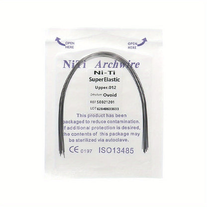 Rynx | Ni-Ti Superelastic Archwire 014 Upper, 012 Lower - Ovoid Ref. S50212034, CE 0197 ISO13485 Certified 0.012Upper