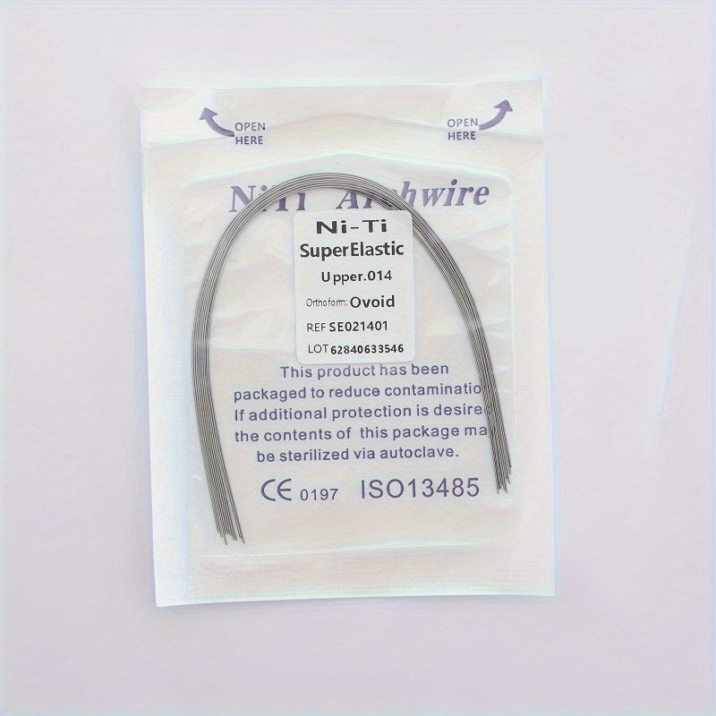Rynx | Ni-Ti Superelastic Archwire 014 Upper, 012 Lower - Ovoid Ref. S50212034, CE 0197 ISO13485 Certified