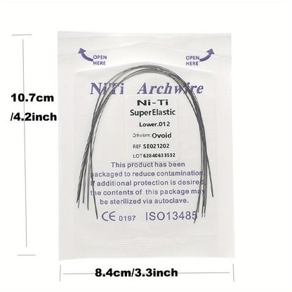 Rynx | Ni-Ti Superelastic Archwire 014 Upper, 012 Lower - Ovoid Ref. S50212034, CE 0197 ISO13485 Certified 0.012Lower