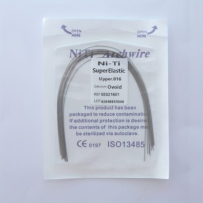Rynx | Ni-Ti Superelastic Archwire 014 Upper, 012 Lower - Ovoid Ref. S50212034, CE 0197 ISO13485 Certified 0.016Upper