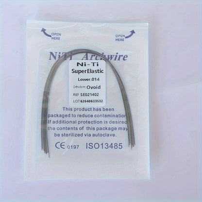 Rynx | Ni-Ti Superelastic Archwire 014 Upper, 012 Lower - Ovoid Ref. S50212034, CE 0197 ISO13485 Certified