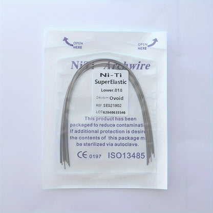 Rynx | Ni-Ti Superelastic Archwire 014 Upper, 012 Lower - Ovoid Ref. S50212034, CE 0197 ISO13485 Certified 0.018Lower