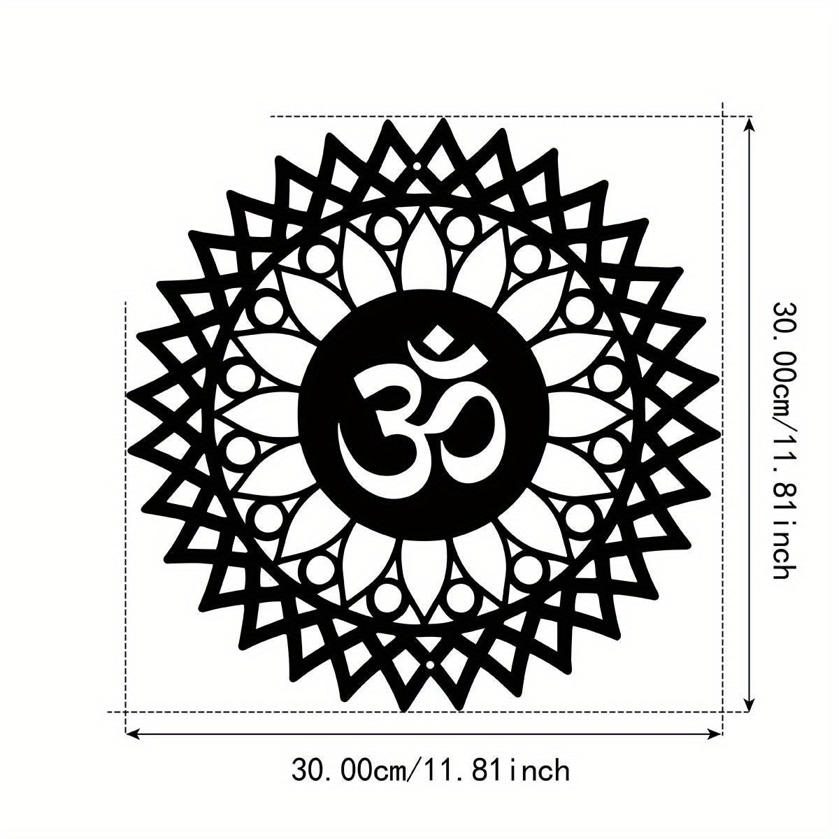 Rynx | MandalaDecor - 30.0 cm metal om symbol