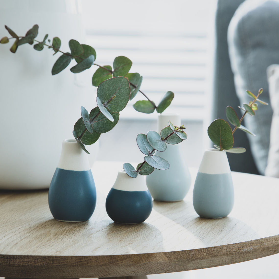 Rynx | Mini Pastel Vases 4-piece Set Blue Tones
