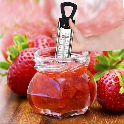 Rynx | Precision Stainless Steel Kitchen Thermometer - Durable 400 Series with ABS Handle, Ideal for Cooking, Baking & Candy Making