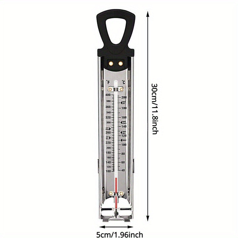 Rynx | Precision Stainless Steel Kitchen Thermometer - Durable 400 Series with ABS Handle, Ideal for Cooking, Baking & Candy Making