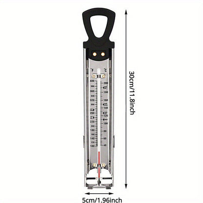 Rynx | Precision Stainless Steel Kitchen Thermometer - Durable 400 Series with ABS Handle, Ideal for Cooking, Baking & Candy Making