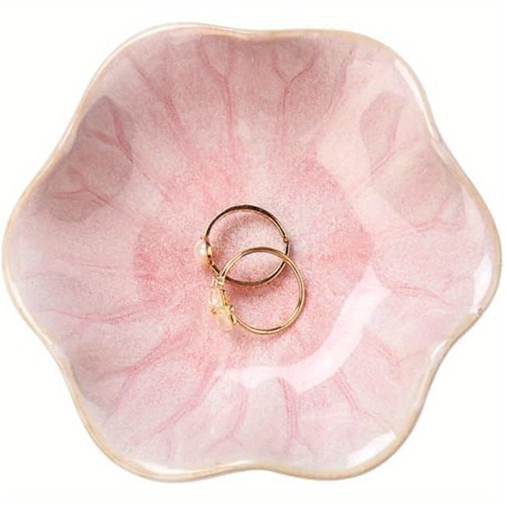 Rynx | LotusTray - Ceramic Lotus Leaf Jewelry Box | For Rings, Keys & Odds and Ends