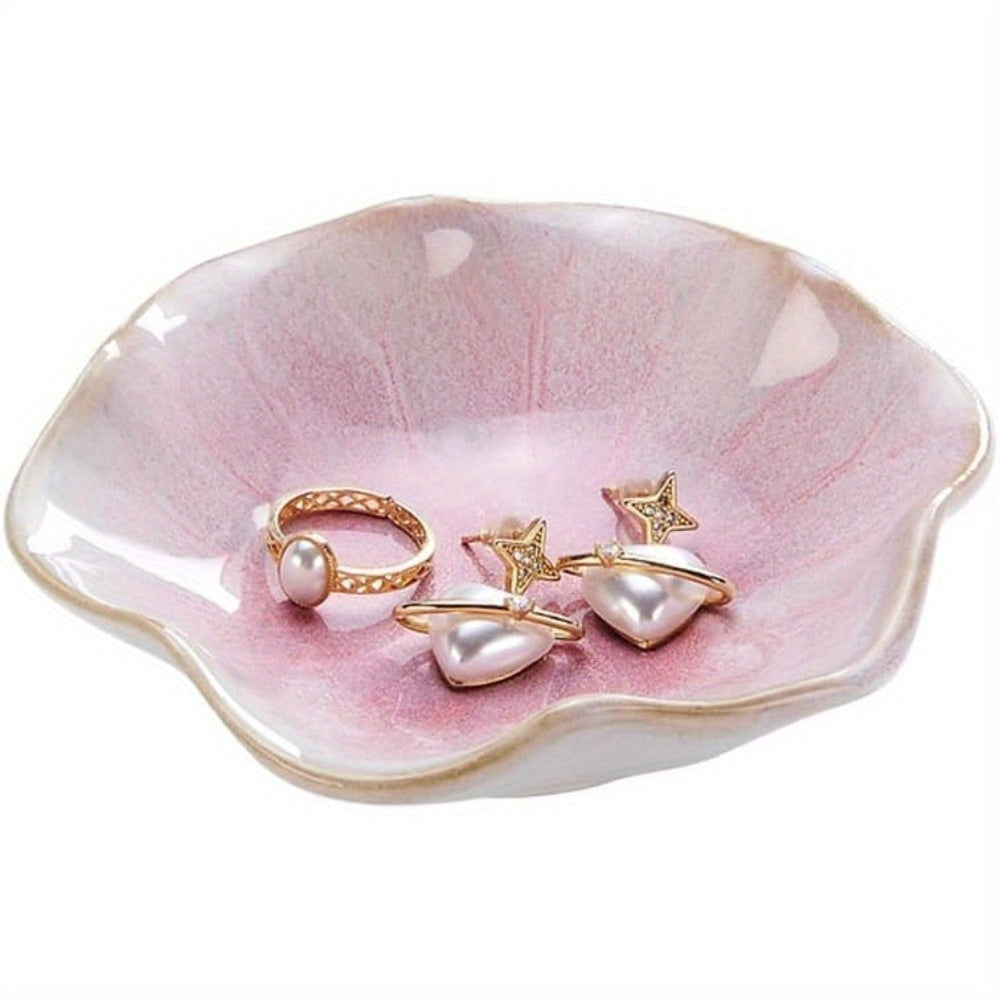 Rynx | LotusTray - Ceramic Lotus Leaf Jewelry Box | For Rings, Keys & Odds and Ends