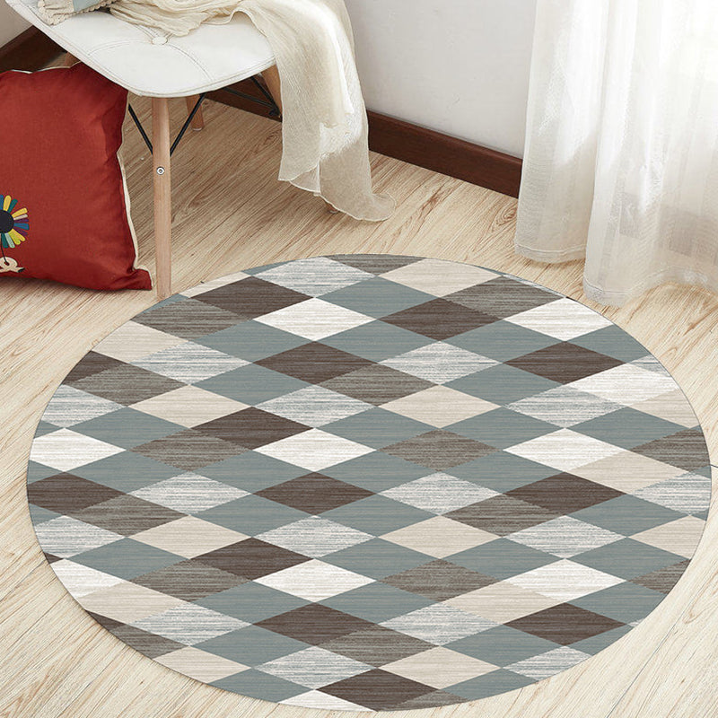 Rynx | Unique Geometric Pattern Rug Multicolor Modernist Rug Polyester Washable Pet Friendly Anti-Slip Carpet for Study