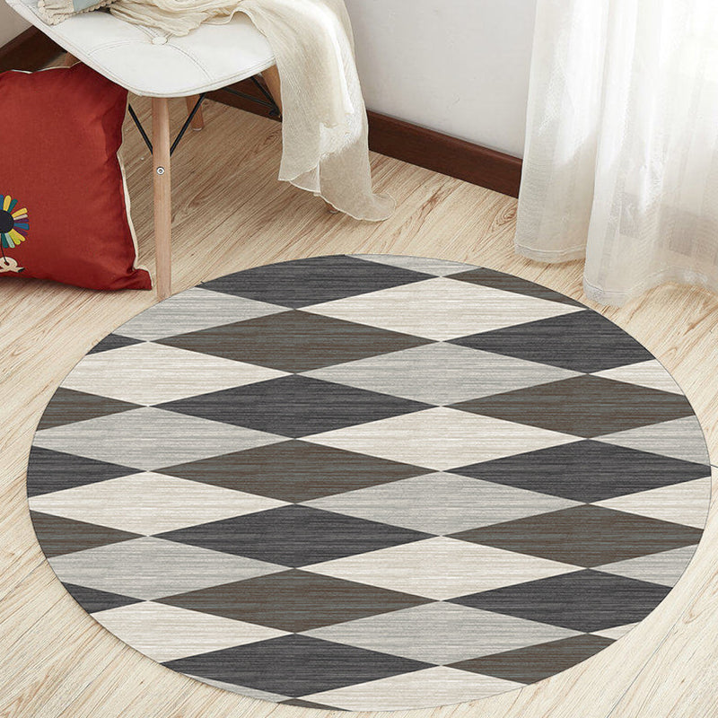 Rynx | Unique Geometric Pattern Rug Multicolor Modernist Rug Polyester Washable Pet Friendly Anti-Slip Carpet for Study