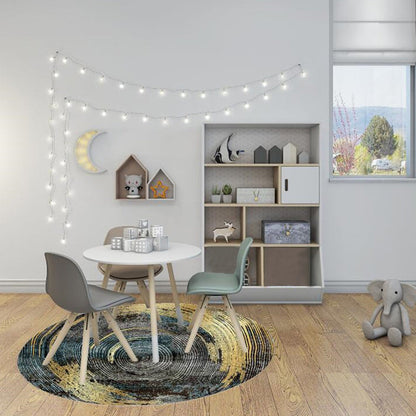 Rynx | Unusual Watercolor Pattern Rug Multicolor Modernist Rug Polyester Washable Pet Friendly Anti-Slip Carpet for Bedroom