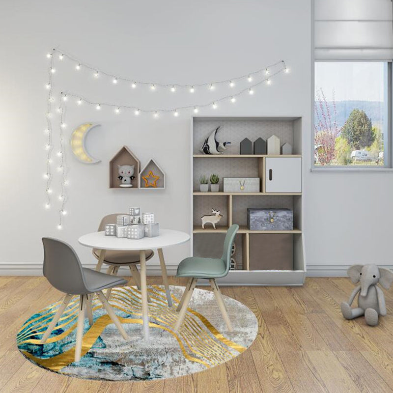 Rynx | Unusual Watercolor Pattern Rug Multicolor Modernist Rug Polyester Washable Pet Friendly Anti-Slip Carpet for Bedroom