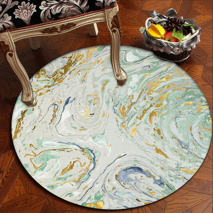 Rynx | Unusual Watercolor Pattern Rug Multicolor Modernist Rug Polyester Washable Pet Friendly Anti-Slip Carpet for Bedroom