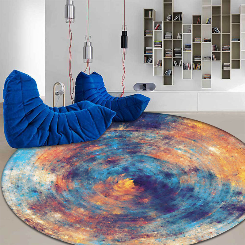 Rynx | Unusual Watercolor Pattern Rug Multicolor Modernist Rug Polyester Washable Pet Friendly Anti-Slip Carpet for Bedroom