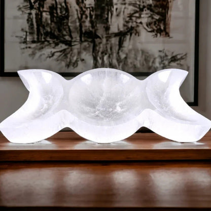 Rynx | CrystalHola - Boho Chic Gypsum Moon with Crystal Details