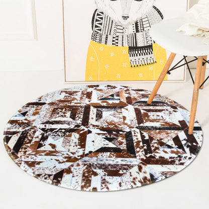 Rynx | Stylish Geometric Pattern Rug Multicolor Modernist Rug Polyester Washable Pet Friendly Anti-Slip Carpet for Bedroom