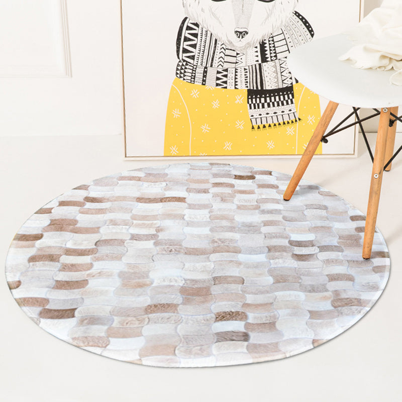 Rynx | Stylish Geometric Pattern Rug Multicolor Modernist Rug Polyester Washable Pet Friendly Anti-Slip Carpet for Bedroom