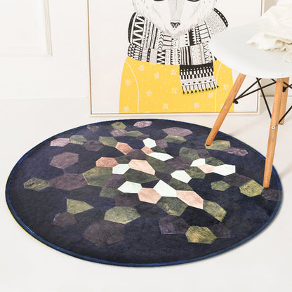Rynx | Stylish Geometric Pattern Rug Multicolor Modernist Rug Polyester Washable Pet Friendly Anti-Slip Carpet for Bedroom
