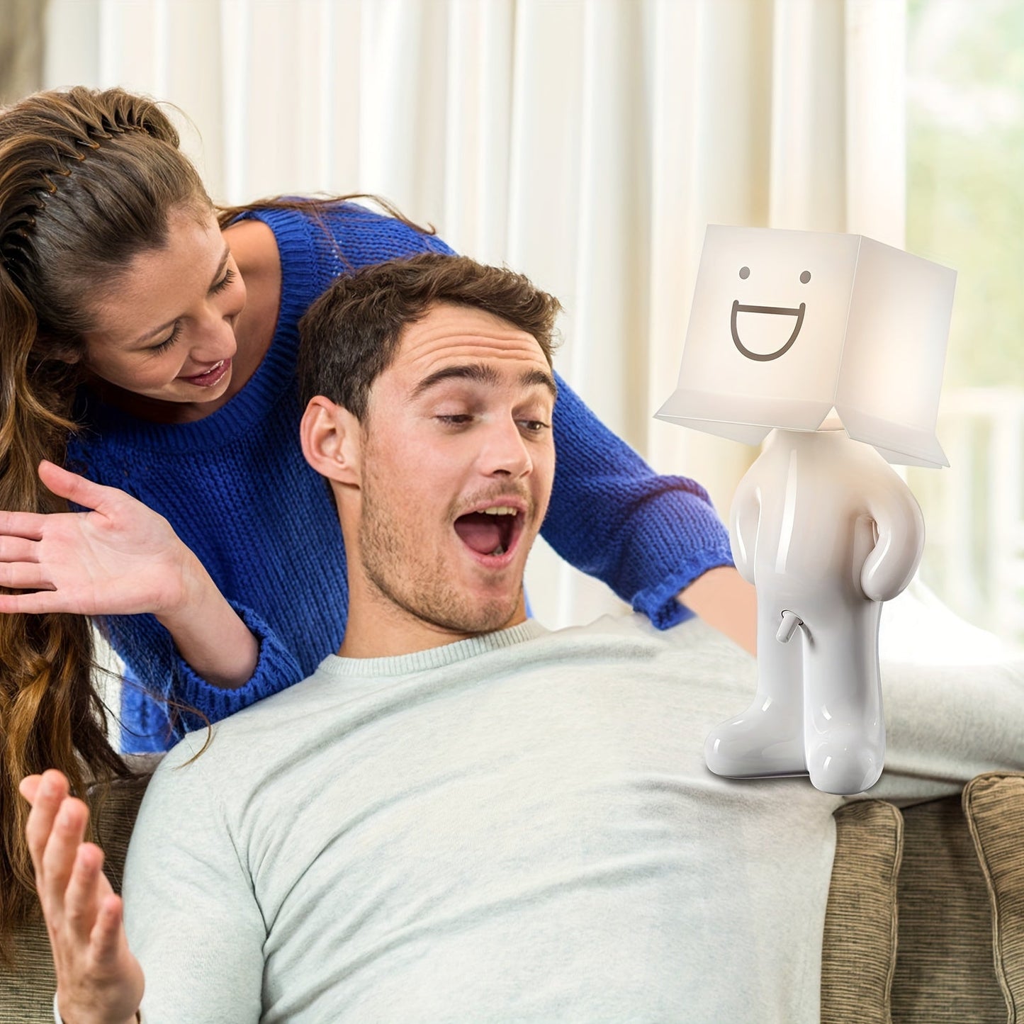 Rynx | CartoonGlow - USB-powered Cartoon Table Lamp with LED Light and Push Button Control