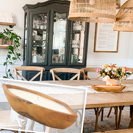 Rynx | Rectangular wooden candle boat