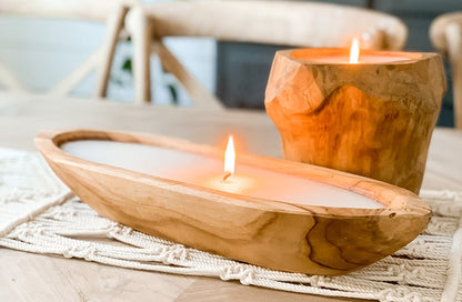 Rynx | Rectangular wooden candle boat