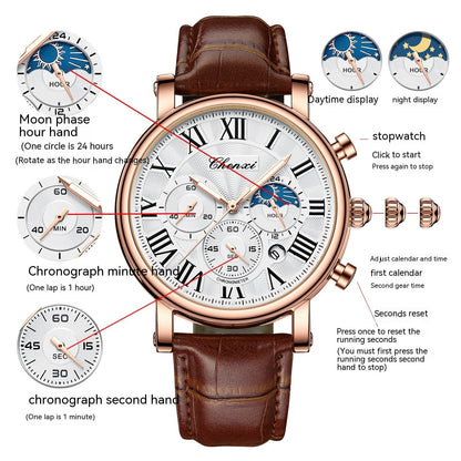 Rynx | Multifunctional Men's Business Watch Waterproof