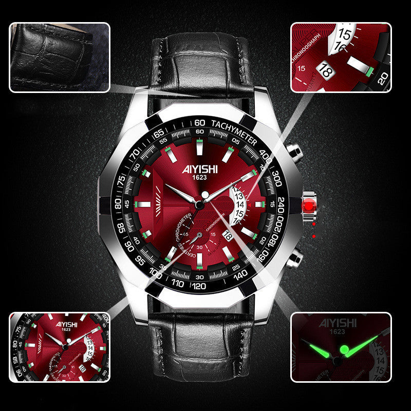 Rynx | Luminous Waterproof Automatic Calendar Skeleton Watch