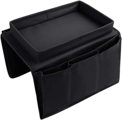 Rynx | Couch Armrest Organizer with Top Shelf and Pockets