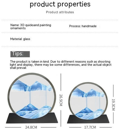 Rynx | Creative New Quicksand Painting Small Night Lamp Living Room Bedroom Abstract Rotary Desktop Decoration