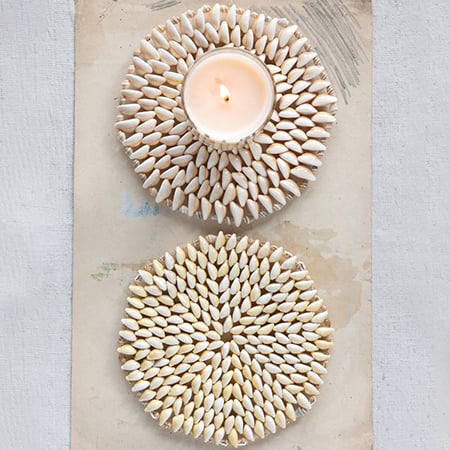Rynx | Round shell coasters, set of 2