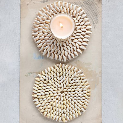 Rynx | Round shell coasters, set of 2
