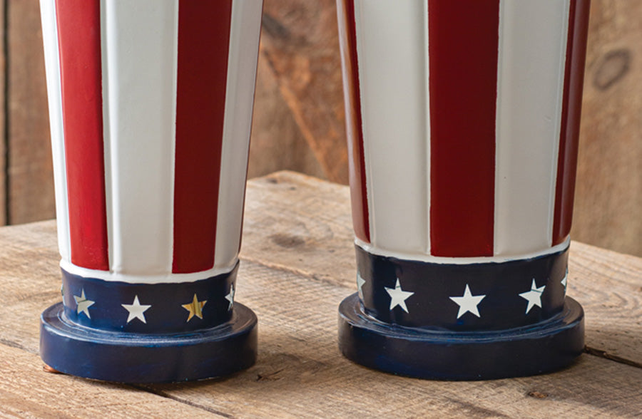 Rynx | Patriotic metal vases, set of two