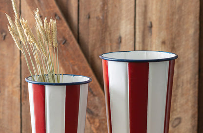 Rynx | Patriotic metal vases, set of two