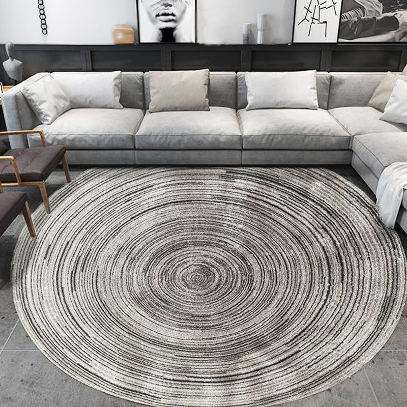 Rynx | Creative Multicolor Modernist Rug Polyester Circle and Brush Stroke Pattern Rug Washable Pet Friendly Non-Slip Rug for the Living Room