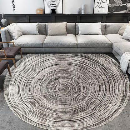 Rynx | Creative Multicolor Modernist Rug Polyester Circle and Brush Stroke Pattern Rug Washable Pet Friendly Non-Slip Rug for the Living Room