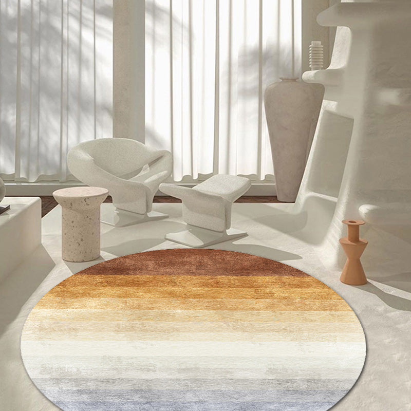 Rynx | Multicolor Ombre Pattern Rug Polyester Modern Rug Washable Anti-Slip Pet Friendly Area Rug for Living Room