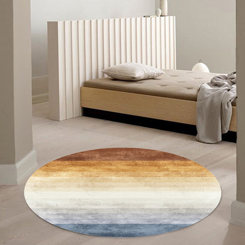 Rynx | Multicolor Ombre Pattern Rug Polyester Modern Rug Washable Anti-Slip Pet Friendly Area Rug for Living Room