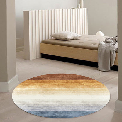 Rynx | Multicolor Ombre Pattern Rug Polyester Modern Rug Washable Anti-Slip Pet Friendly Area Rug for Living Room