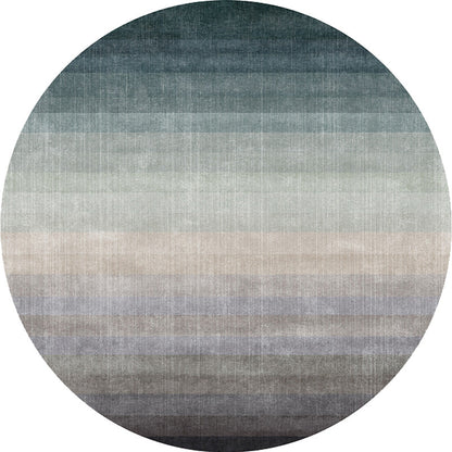 Rynx | Multicolor Ombre Pattern Rug Polyester Modern Rug Washable Anti-Slip Pet Friendly Area Rug for Living Room