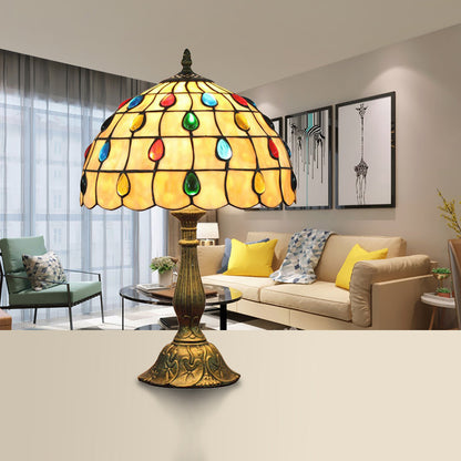 Rynx | OpalGlow - Wide Shell Table Lamp with Droplet Jewelry