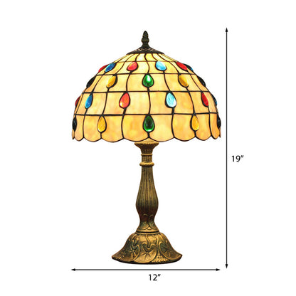 Rynx | OpalGlow - Wide Shell Table Lamp with Droplet Jewelry