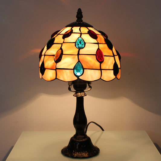 Rynx | OpalGlow - Wide Shell Table Lamp with Droplet Jewelry